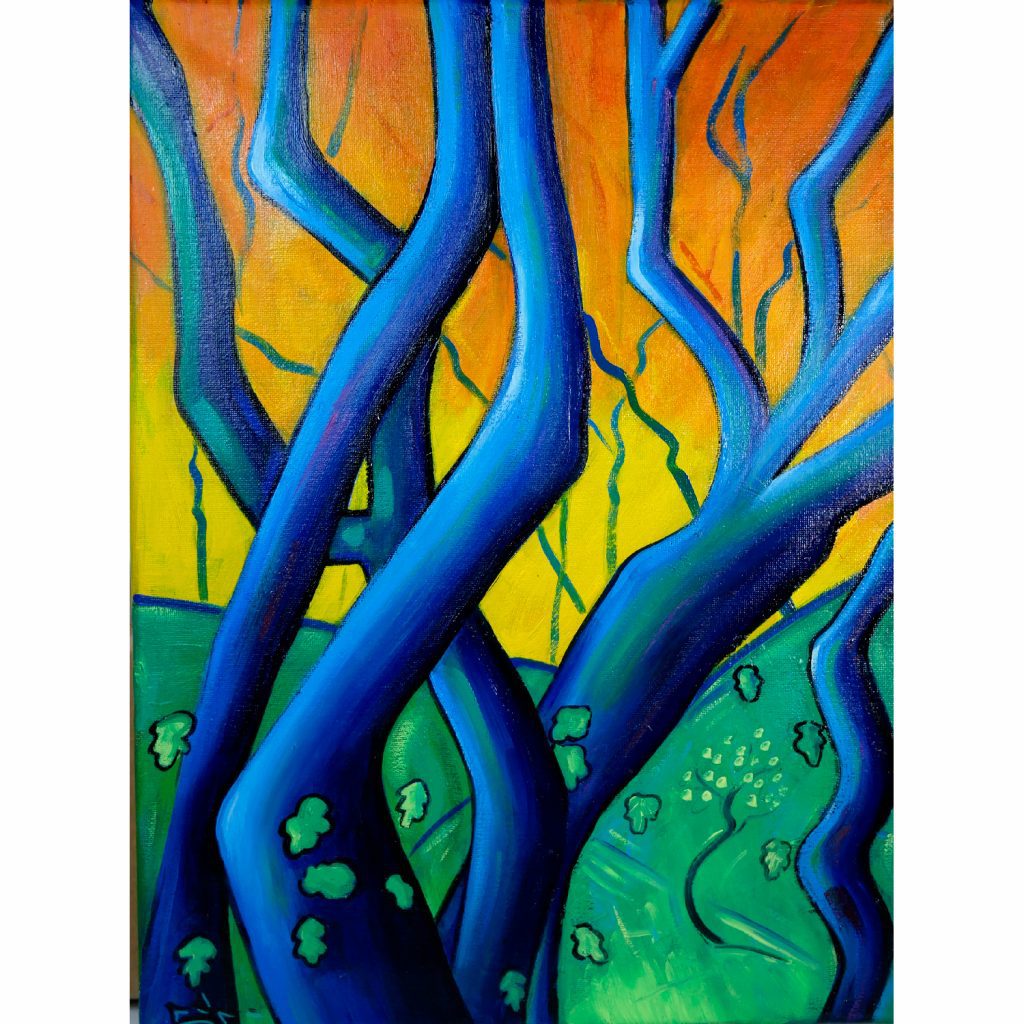 Tableau huile, Sous-bois