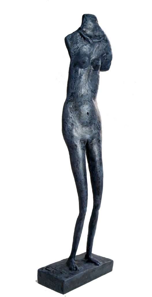 sculpture en argile femme nu buste par Lionel Le Jeune