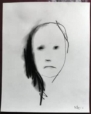 Dessin fusain, Étude de visage