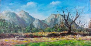 Tableau huile, Les alpilles