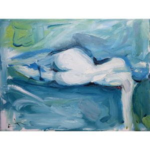 Tableau huile, Nu féminin étendu