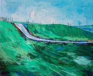 Tableau Paysage figuration abstraite