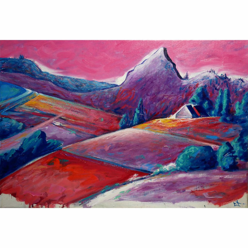 Tableau huile sur toile, Auvergne