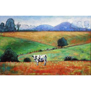 Tableau huile sur toile, Pâturage III