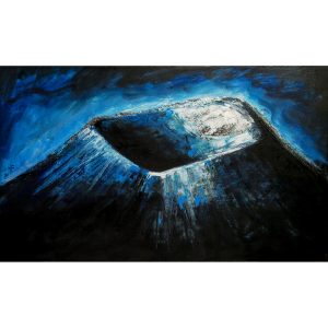 Tableau huile sur toile, Volcan