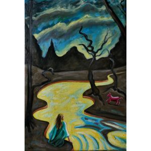 Tableau huile sur toile, Vision de Troie