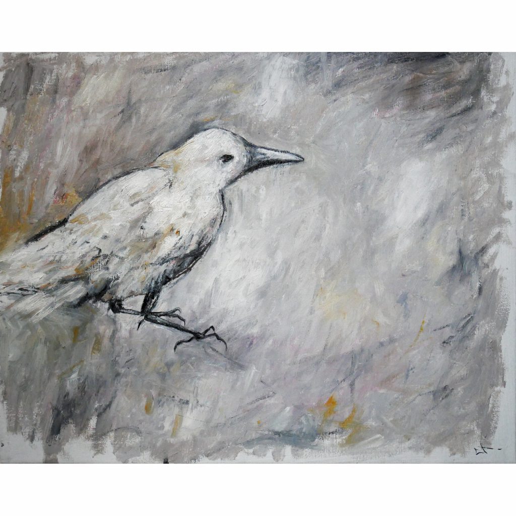 Tableau huile sur toile, Oiseau
