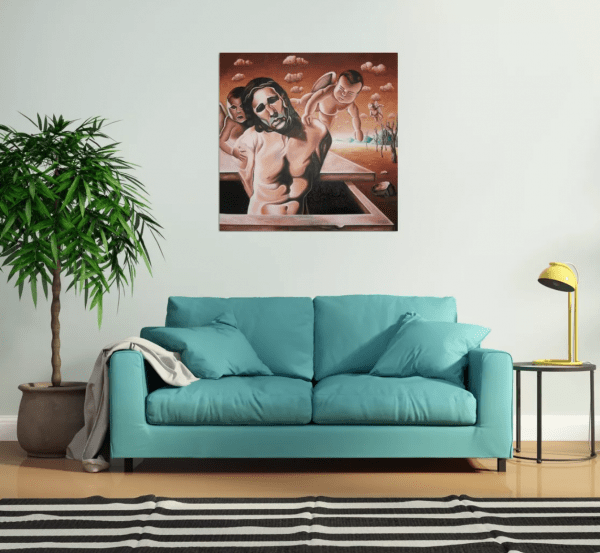 Grand tableau huile, Pietà – Image 2