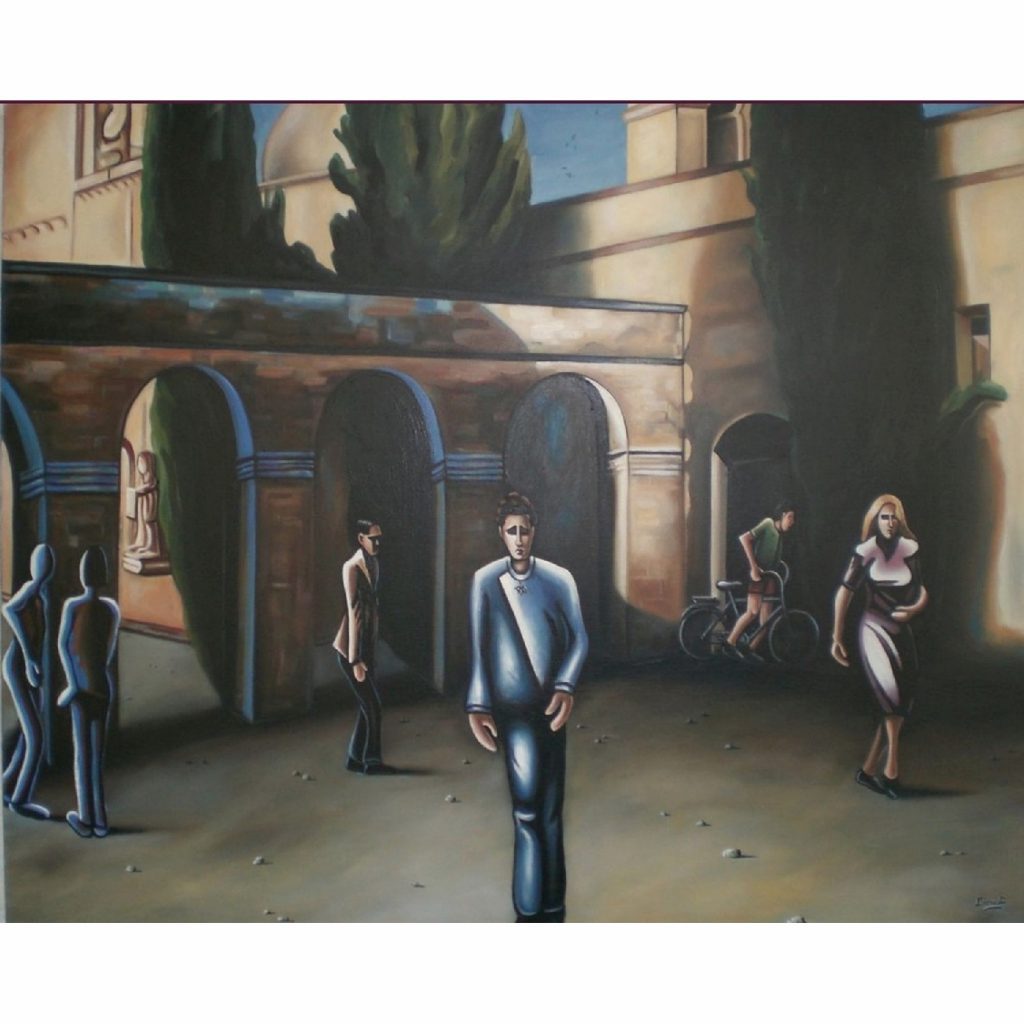 Tableau, Scène urbaine en Italie
