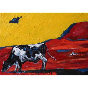 Tableau huile sur toile, Pâturage II