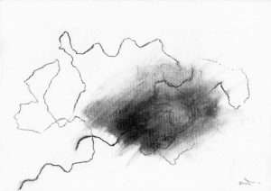 Dessin fusain, arbre