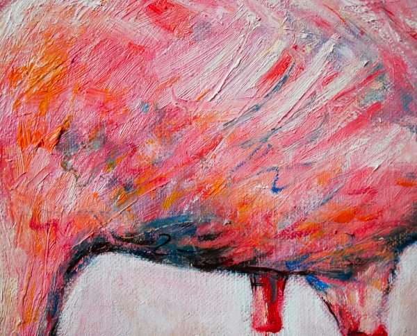 Tableau huile sur toile Flamant rose – Image 4