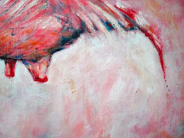 Tableau huile sur toile Flamant rose – Image 5