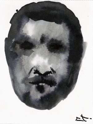 Dessin encre, Zelensky