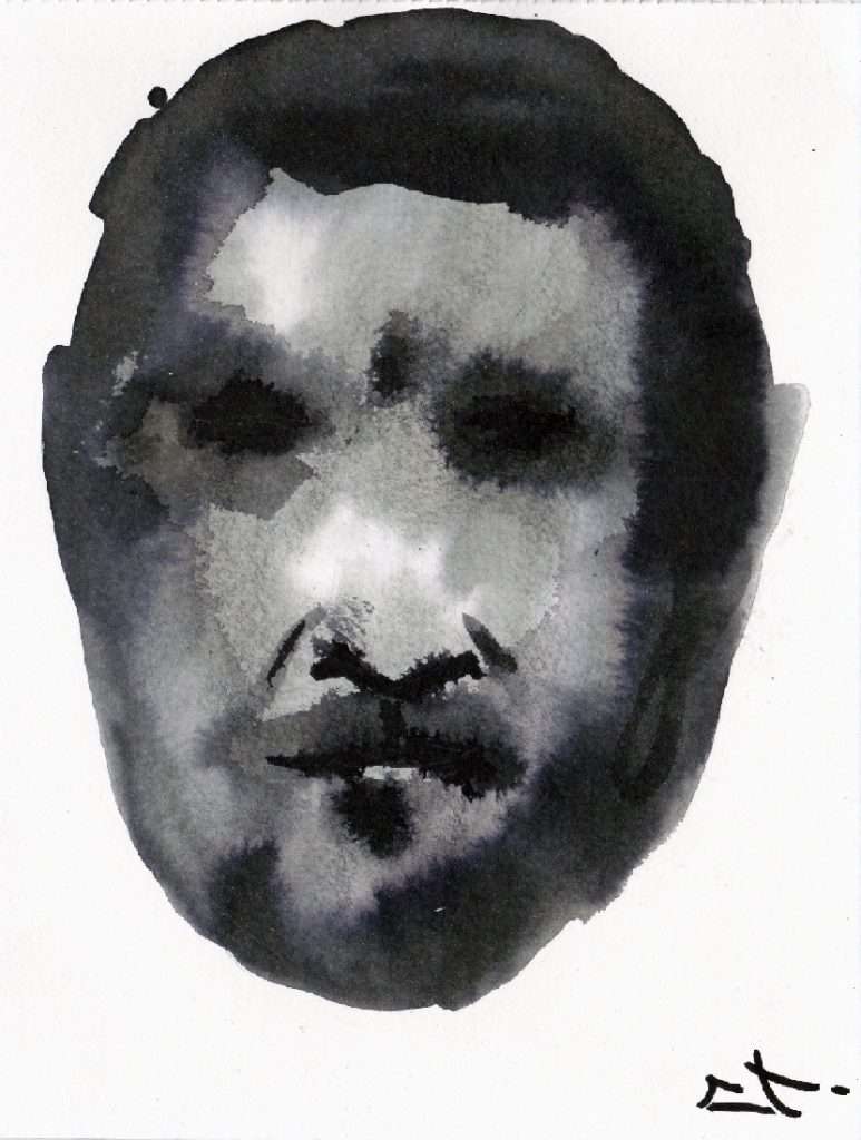 Dessin encre, Zelensky