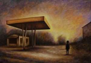 Tableau huile sur toile- Le petit prince - Pièce unique, 55 x 38 cm