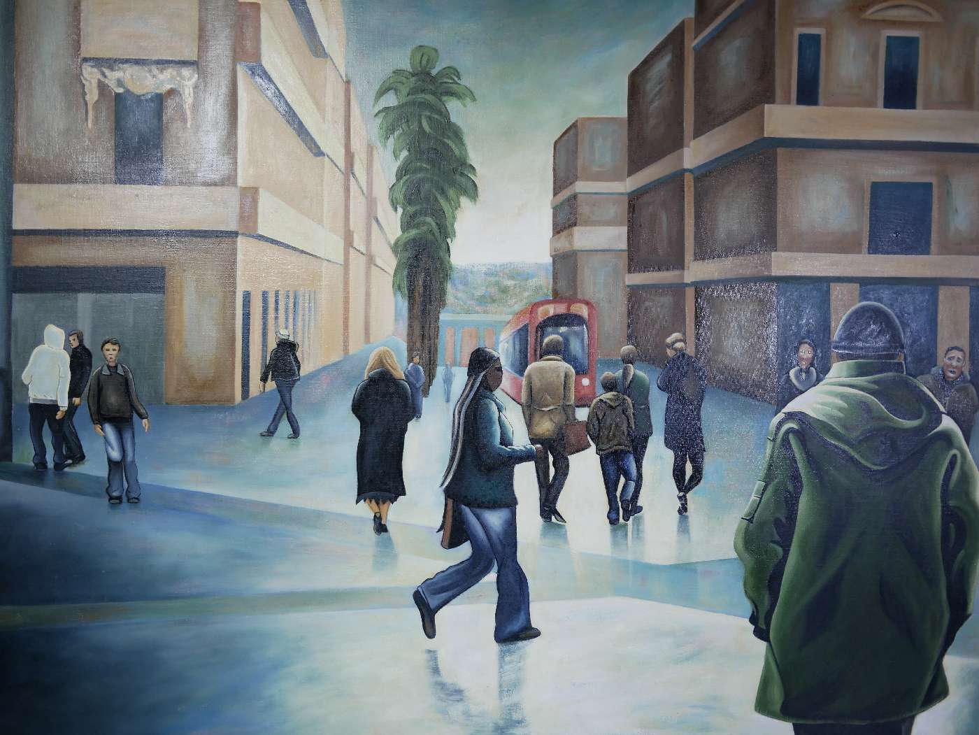 Tableau huile sur toile Paysage urbain Montpellier – Image 6