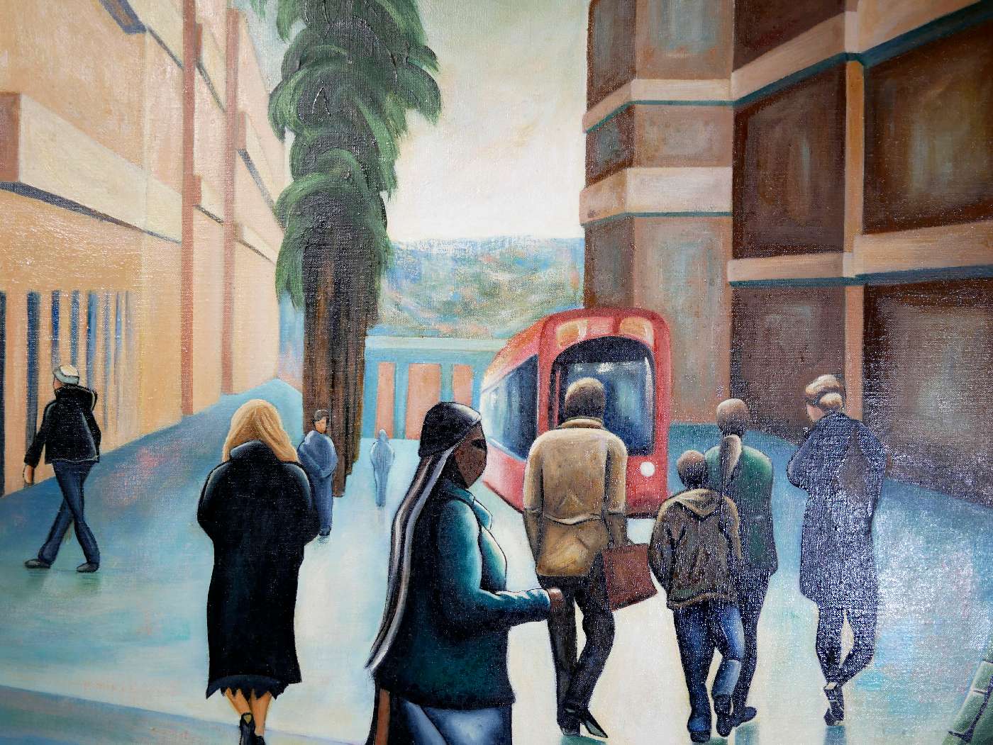 Tableau huile sur toile Paysage urbain Montpellier – Image 3