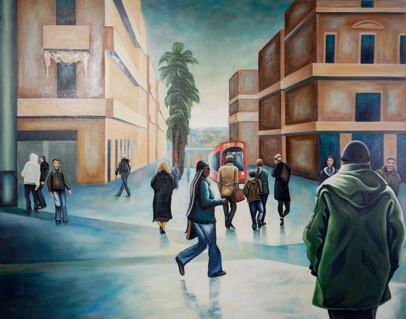 Tableau huile sur toile Paysage urbain Montpellier – Image 2