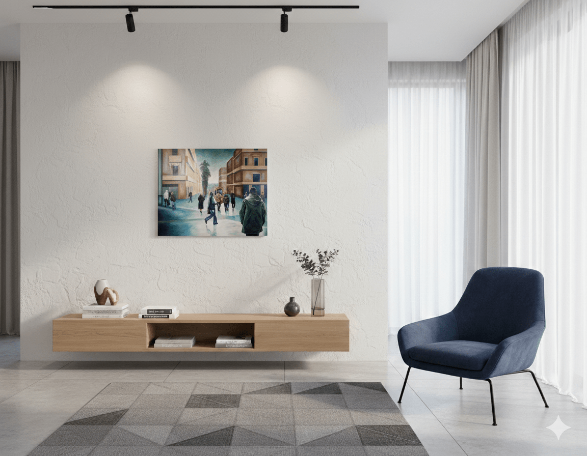 Tableau huile sur toile Paysage urbain Montpellier – Image 7